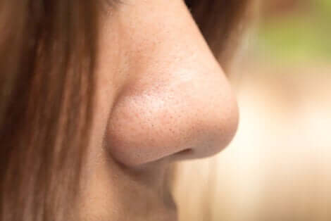 Le nez d'une femme. 