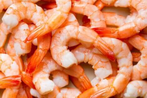 Des crevettes roses.