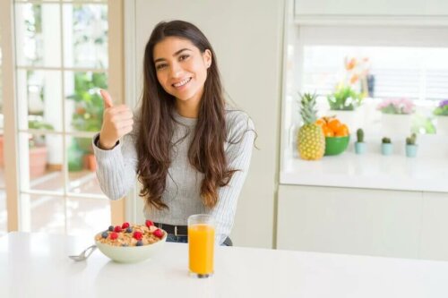 Une femme en bonne santé.