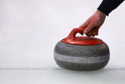Une pierre de curling.