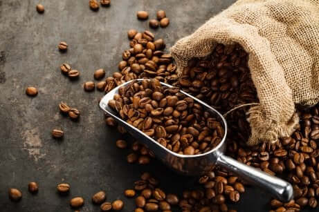 Grains de café.