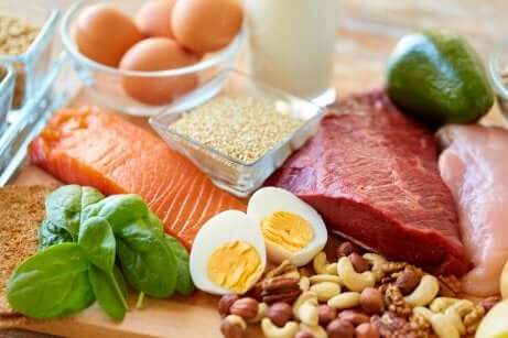 Aliments riches en graisses et en protéines saines. 