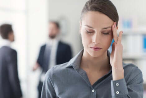 Une femme stressée.