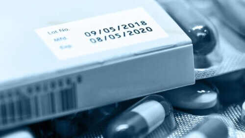 La date de péremption d'un médicament.