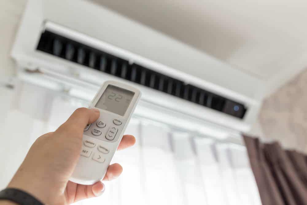 La clim dans une maison.