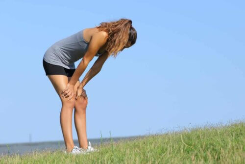 Une sportive fatiguée.