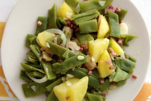 Une recette de haricots verts au jambon