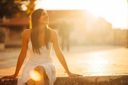 Femme heureuse.