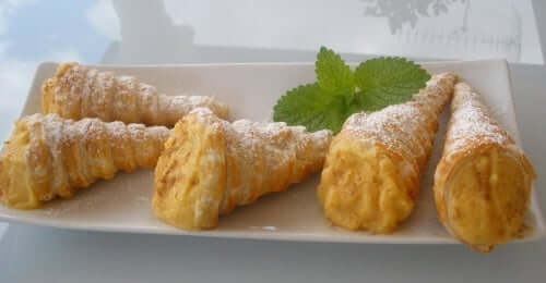 Dessert à la papaye.