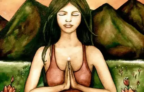 Illustration d'une femme qui médite.