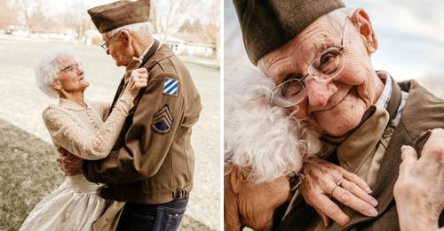 Cette mamie a de nouveau porté sa robe de mariée pour fêter ses 70 ans de mariage