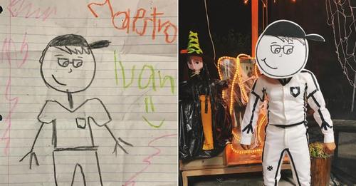 Un professeur s'est déguisé en un dessin offert par un étudiant décédé pour lui rendre hommage