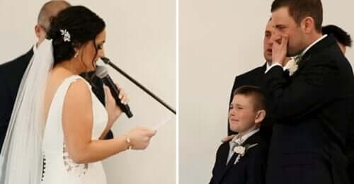 Elle a inclus son beau-fils dans ses vœux de mariage, jurant d'être la meilleure belle-mère possible