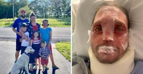 Père héroïque : sans hésiter, il est entré dans un mobil-home en feu pour sauver ses enfants