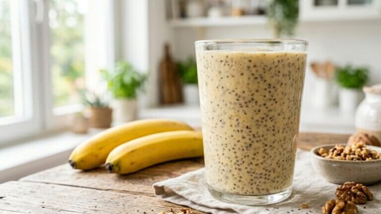 Batido de chía con plátano