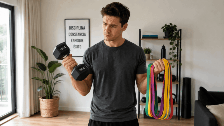 Bandes élastiques ou haltères légers : quelle est la meilleure option pour s'entraîner à la maison ?