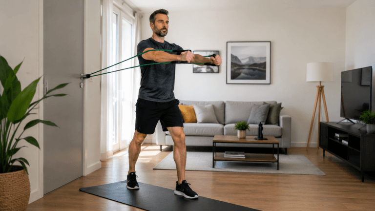 Des pectoraux toniques à la maison : 5 exercices efficaces avec des bandes élastiques