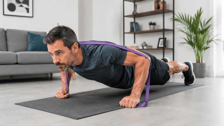 Des pectoraux toniques à la maison : 5 exercices efficaces avec des bandes élastiques