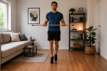 Des mollets toniques grâce à un manche à balai : 6 exercices avec des objets du quotidien