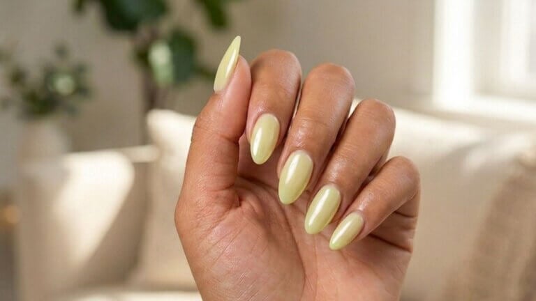 Glazzed nails yellow