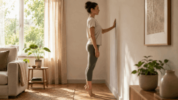 Jambes et fessiers à la maison : mini-circuit contre le mur, sans sauts ni bruit