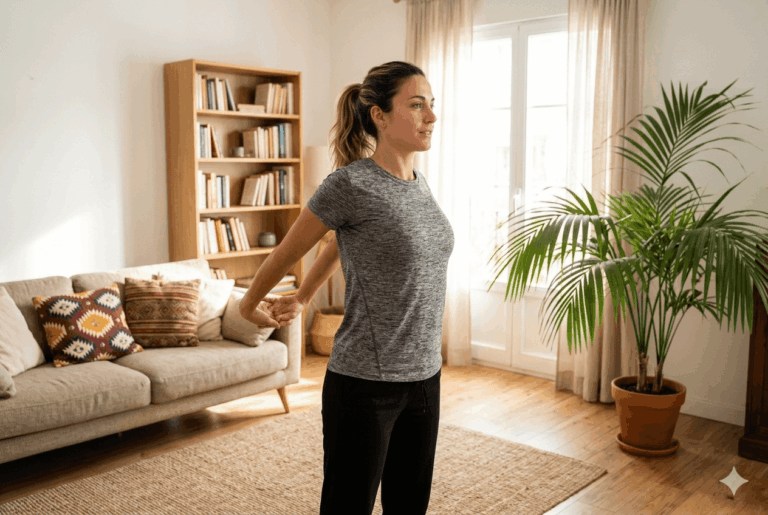 L’antidote parfait pour corriger la posture de bureau. Ouvrez vos épaules et élargissez votre torse pour évacuer le stress accumulé dans le haut du dos.