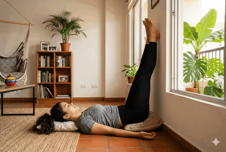 Le repos par excellence qui favorise la circulation et apaise le système nerveux. La façon la plus agréable et la plus passive de se détendre pour éliminer complètement la sensation de lourdeur dans les jambes.