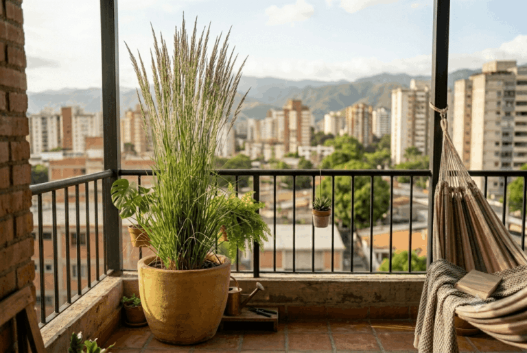 Une structure verticale parfaite pour les balcons les plus étroits. Elle pousse de manière ordonnée et résiste aux rafales de vent sans perdre sa silhouette élancée.
