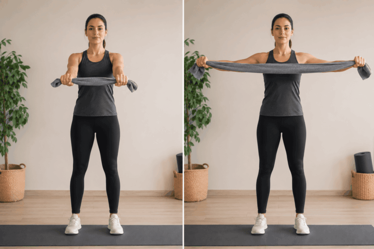 5 exercices pour tonifier les bras et le dos à la maison en utilisant uniquement une serviette