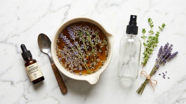 Vos vêtements sentent l'humidité ? Préparez un spray maison à la lavande et au thym pour les rafraîchir