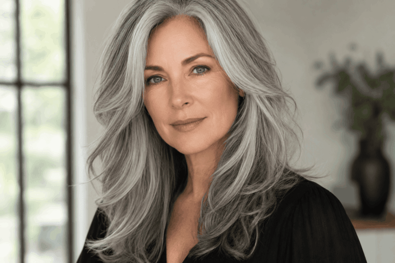 La preuve définitive que les cheveux gris sont magnifiques sur les cheveux longs.