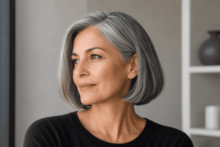 La structure idéale pour dompter la texture des cheveux gris, offrant un résultat impeccable sans complications.