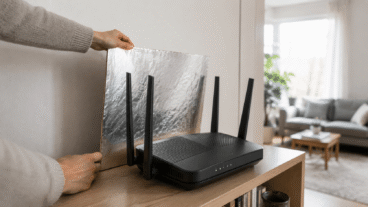 Signal Wi-Fi faible dans une pièce : quand l'aluminium situé derrière le routeur aide et quand il aggrave la situation