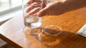 Comment éliminer les traces de verres sur une table vernie sans abîmer la finition
