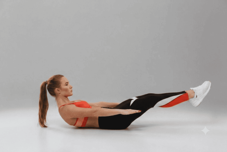 Un exercice très exigeant qui nécessite une contraction impeccable ; abaissez la hauteur de vos jambes si vous ressentez une tension dans le dos.
