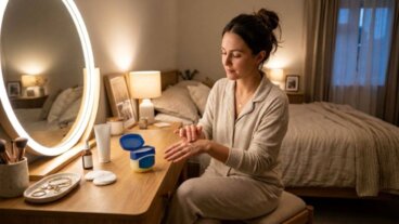 Voici comment adoucir vos mains sèches le soir grâce à de la vaseline et à une paire de gants