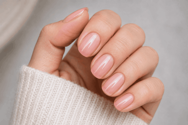 Des nuances rosées et translucides pour un aspect frais et éclatant de santé.