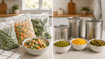Légumes en conserve ou surgelés : lesquels vaut-il mieux avoir chez soi ?