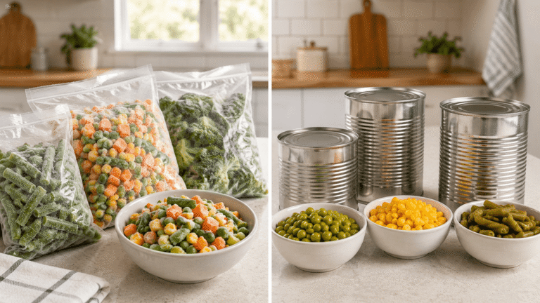 Légumes en conserve ou surgelés : lesquels vaut-il mieux avoir chez soi ?