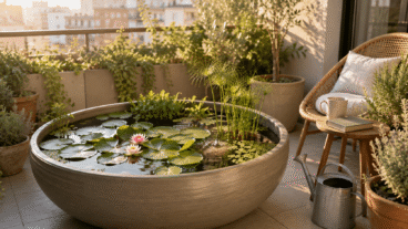 Mini-bassin en pot : comment créer un jardin aquatique sur votre balcon ou votre terrasse