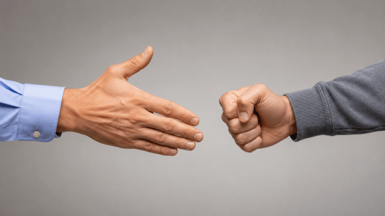 « On ne peut pas serrer la main avec le poing fermé » : cette phrase explique pourquoi il est si difficile de résoudre un conflit