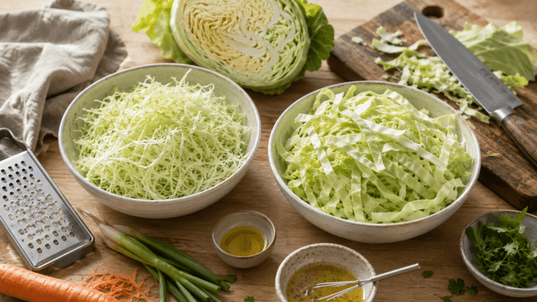 Quand faut-il râper le chou et quand faut-il le couper, selon la recette ?