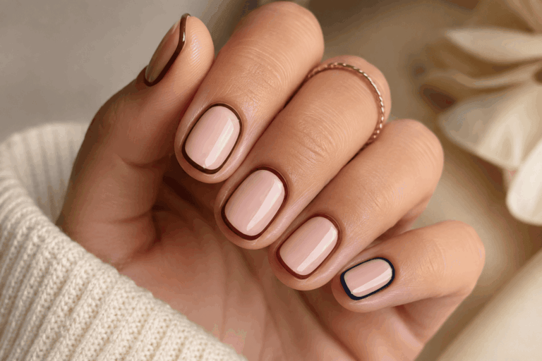 Un contour périphérique qui met en valeur la forme de l'ongle