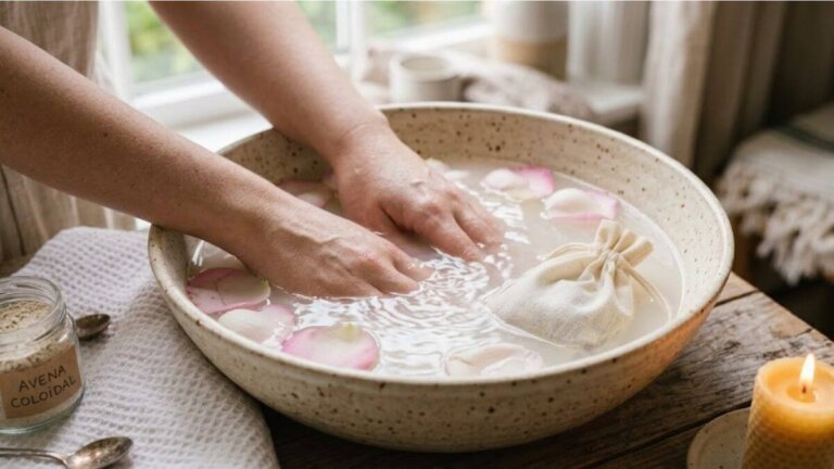 Des mains fatiguées en fin de journée : 4 ingrédients pour un bain tiède, parfumé et réconfortant