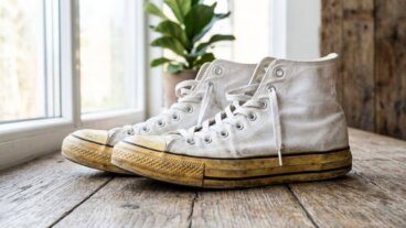 Comment éliminer les traces jaunes sur des baskets blanches avec ce que vous avez chez vous