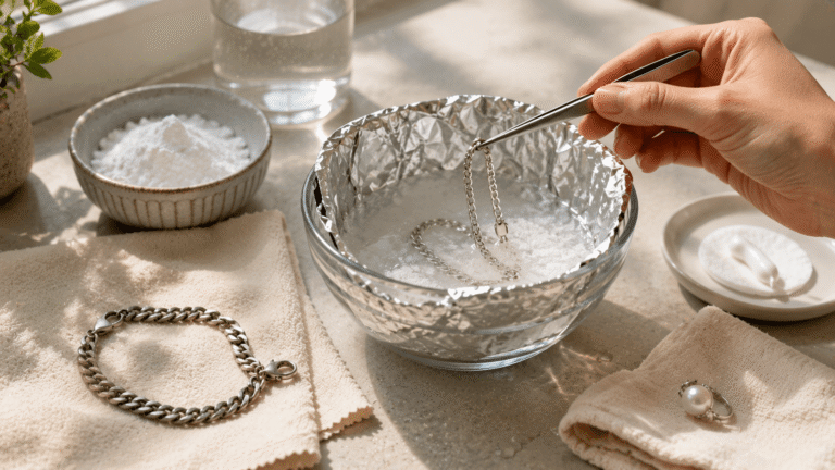 De l'argent noirci ou terne ? 3 méthodes maison pour le faire briller