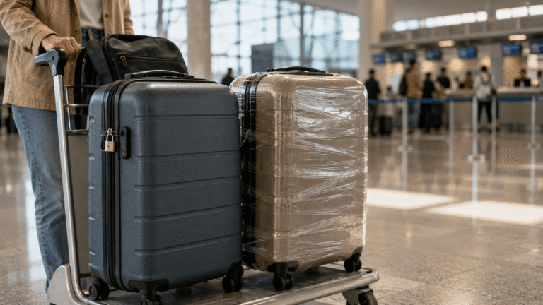 Faut-il mettre un cadenas ou du film alimentaire sur sa valise ? Quelles sont les différences et lequel offre la meilleure protection ?